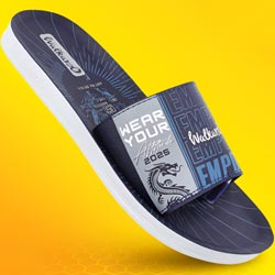 Walkaroo Basix Boys,Men Sliders-Art No:BX1676/BLUE GREY