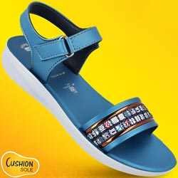 Walkaroo Women Soft Cushion Back Belt Sandals-Art No:WLR77015/PEACOCK BLUE