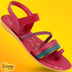 Walkaroo Girls Trendy Soft Cushion Back Belt Sandals-Art No:WLR78007/MAROON