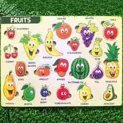 Wooden Fruit Peg Board Montessori Toy,Educational Toy