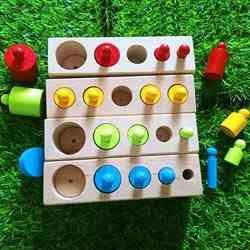 20 Pieces Montessori Knob Cylinder Toy