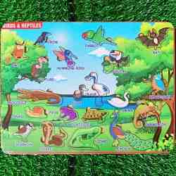 Montessori Board of Birds and Reptiles