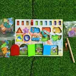 Wooden Fishing Busy Board