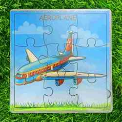 9 Pieces Wooden Puzzle Aeroplane Toy