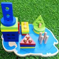 Wooden Elephant Shape Sorter