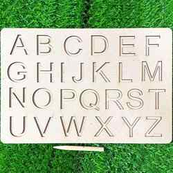 Wooden Tracing English Alphabet Upper Case Letters