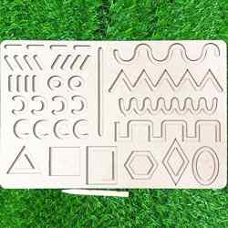 Wooden Handwriting Practice Board,Pattern Tracing Board,Wooden Stencil Board