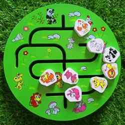 Wooden Animal Maze Toy with Pictures