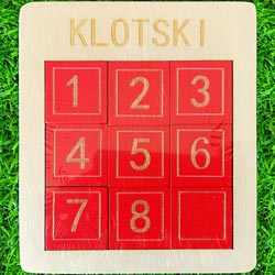 Number Slide Wooden Puzzle IQ Game 3*3