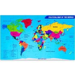 30 Pieces Wooden Jigsaw Puzzle World Map