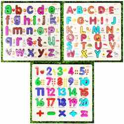 Mini Combo Wooden Mini Alphabet,Number Boards(Random)