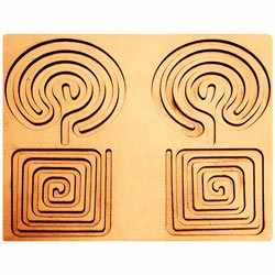 Wooden Double Handed Practice Board for Left and Right Brain