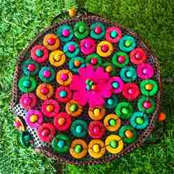 Decorative Wooden Beads Sling Bag,Wallet