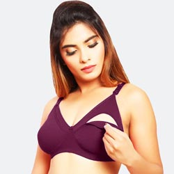 Prithvi Double Layers Feeding Bra with Removable Clip,Adjustable Strap(Pack of 1