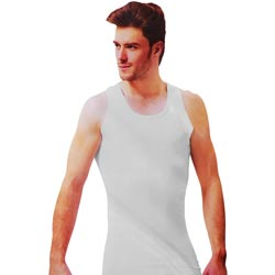 Viking 100% Cotton Men White Vest,Golden Velveiraised Vest(Pack of 3)