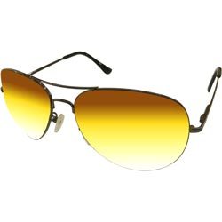 Golden Color Gradient Shade Full Metal Frame Sunglass