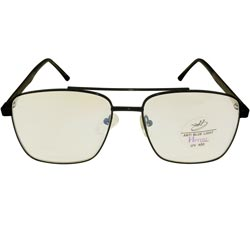 Full Metal Frame Bluecut Square Shape Sunglass with Spring for Computer Works