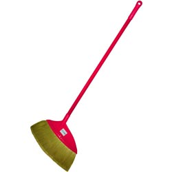 Premium Long Steel Handle Fancy Plastic Leaves Broom with 2 Types of Leaves