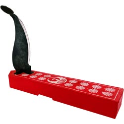 Iron Blade Vegetable Cutter with Wooden Base,Aruvamanai/Addili/Vili(30.5*22cm)